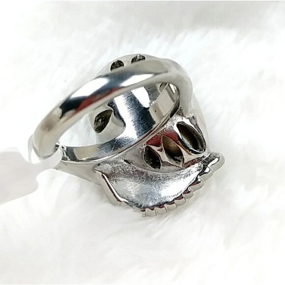 Women's Cocktail Ring Blue Tear Drop Rhinestone Ring Hypoallergenic - Picture 8 of 11